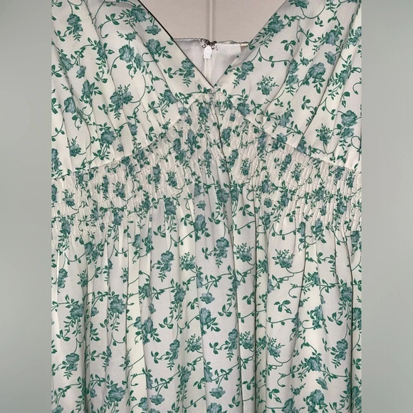 Vanilla Bay Coquette Maxi Dress Milkmaid Floral Ethereal Coconut Girl‎  Women M - Picture 7 of 12